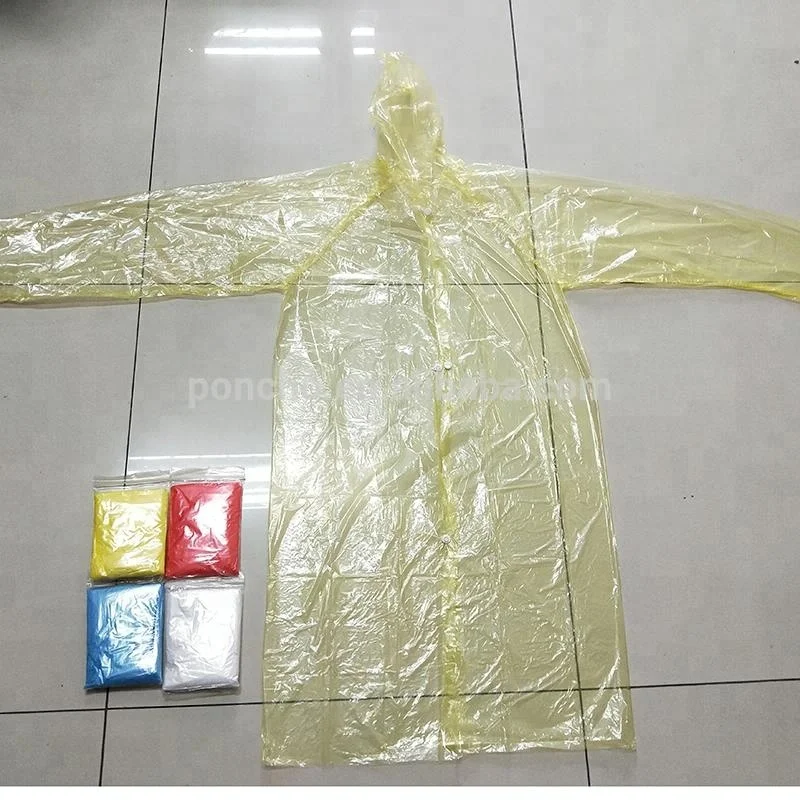 Cheap Rain Poncho t Transparent Disposable Rain Coats Adults