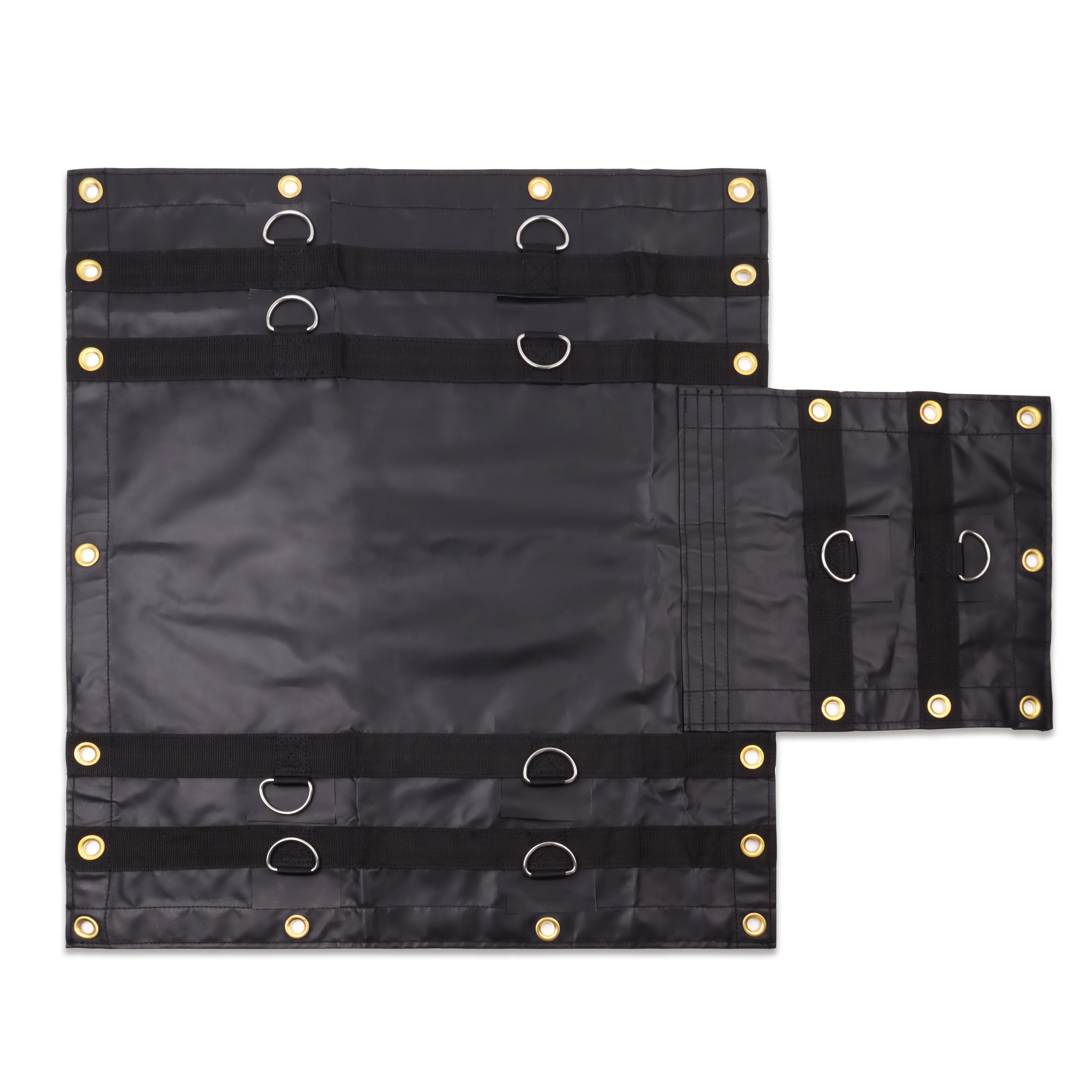 Heavy Duty Nylon Tarp Thick Waterproof Blocking Protective Cover - Black Laminated Coating - Truck Flat Trailer Tarps