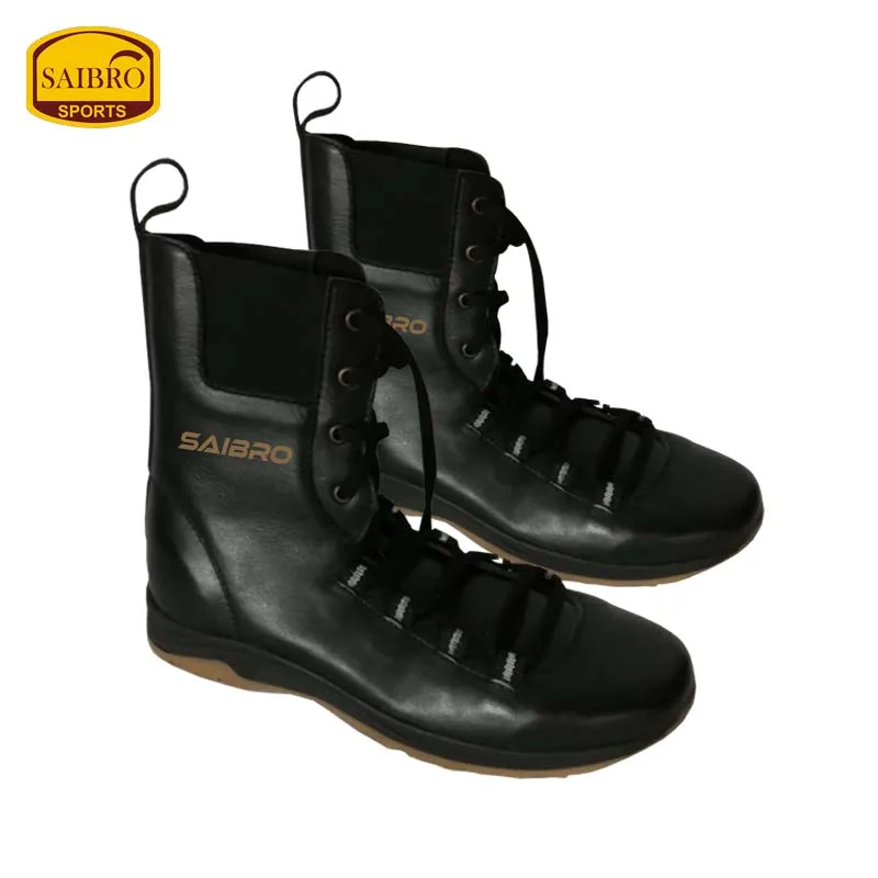 Unisex Genuine Leather Boxing Shoes Light Design for Master Training in Wrestling & Fighting Sports for Adults