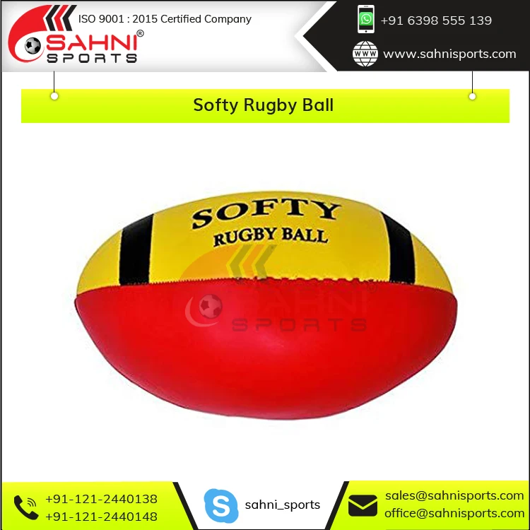 Top Quality Wholesale Kids Play Education and Learning Toys Soft Vinyl Fabric Rugby Ball Available in Different Colors