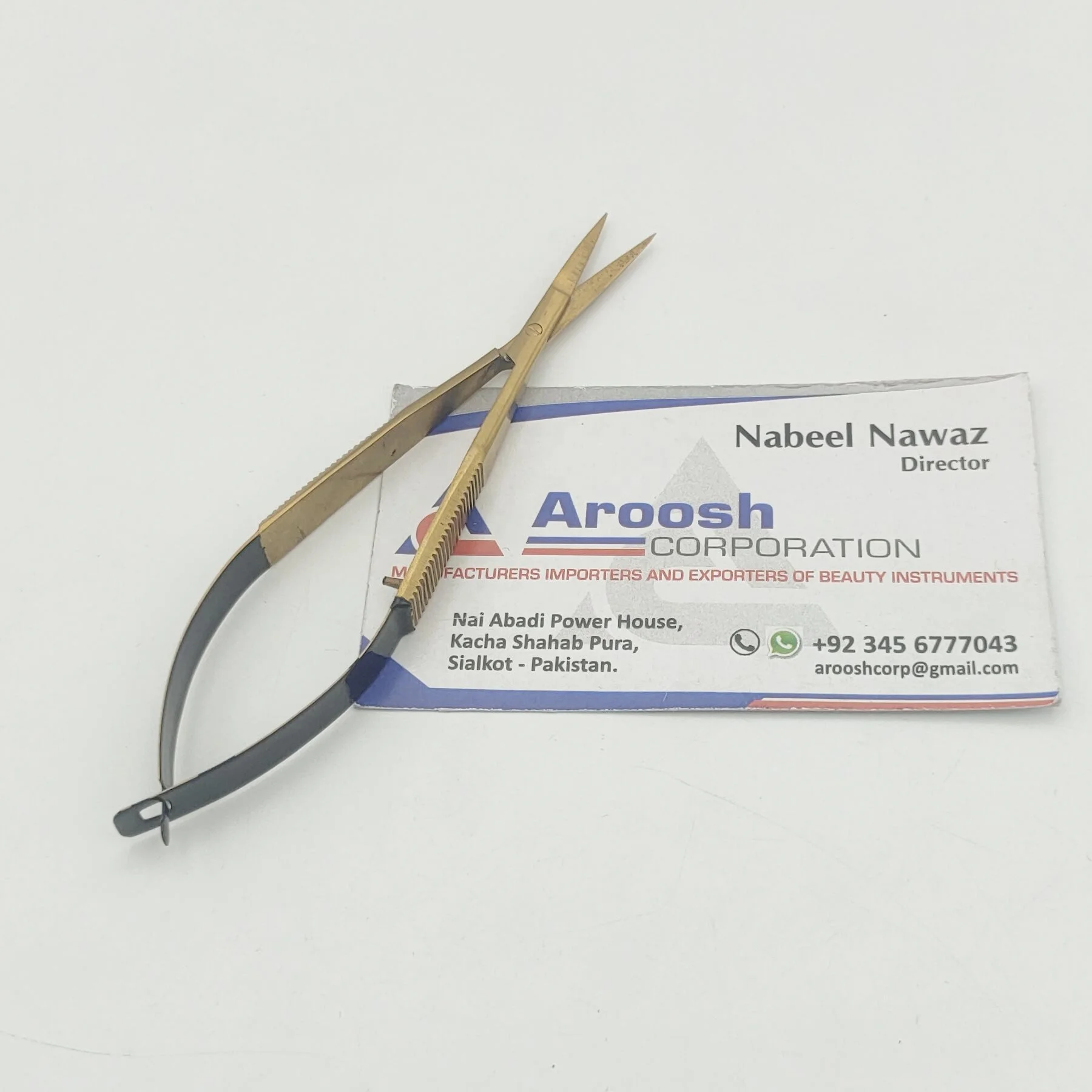 Black Color Straight Spring Scissors Manicure Trimming Eyebrow Scissors