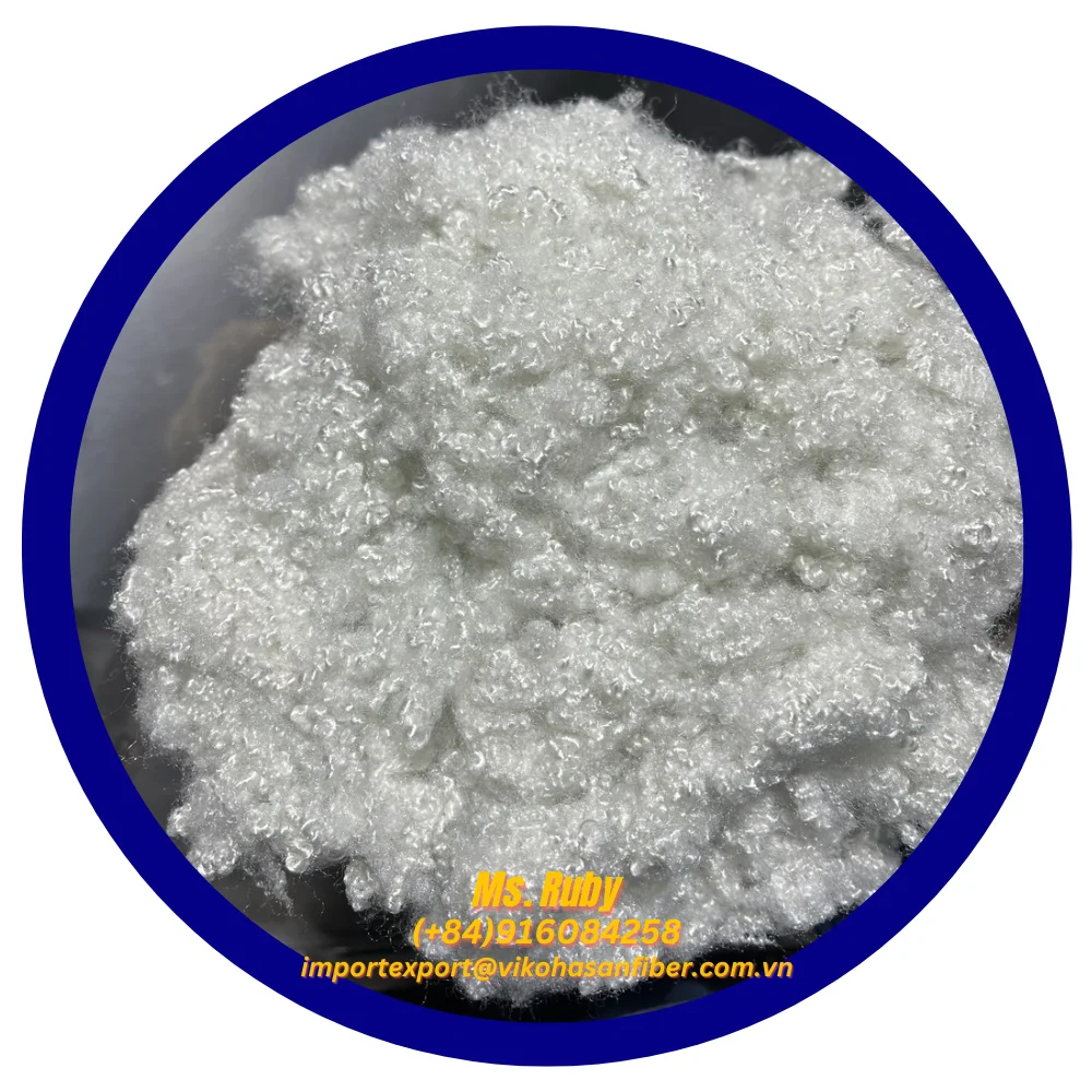 7D HCS White A Grade Recycled Polyester Staple Fiber PSF and GRS rPET fiber and fibre for Home Textile Cushion Pillow Soft Toys