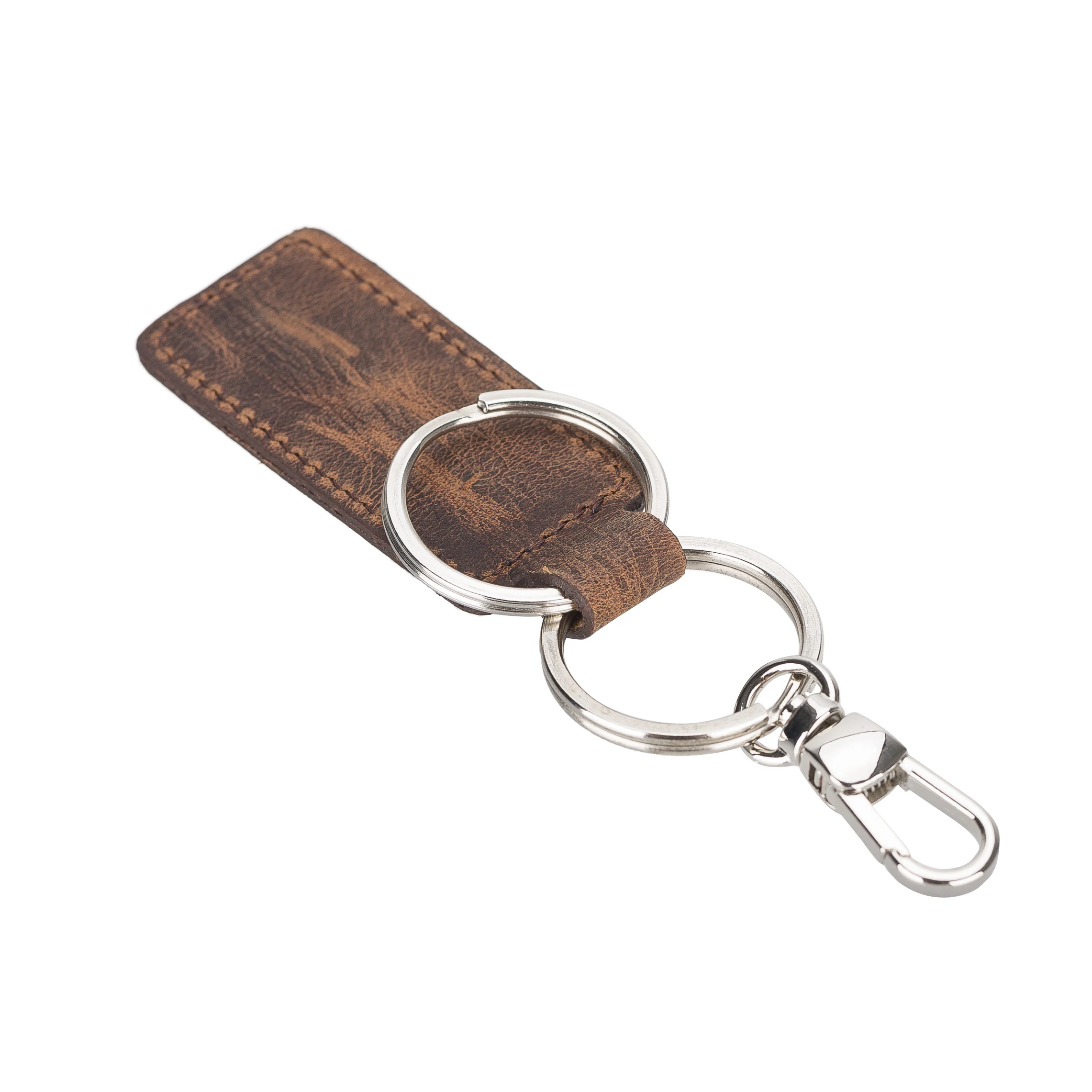 Genuine Leather Vintage Key Chains Cowhide Real Key Chain Key Ring Custom Logo Wholesale Best Price Luxury Quality Key Holder