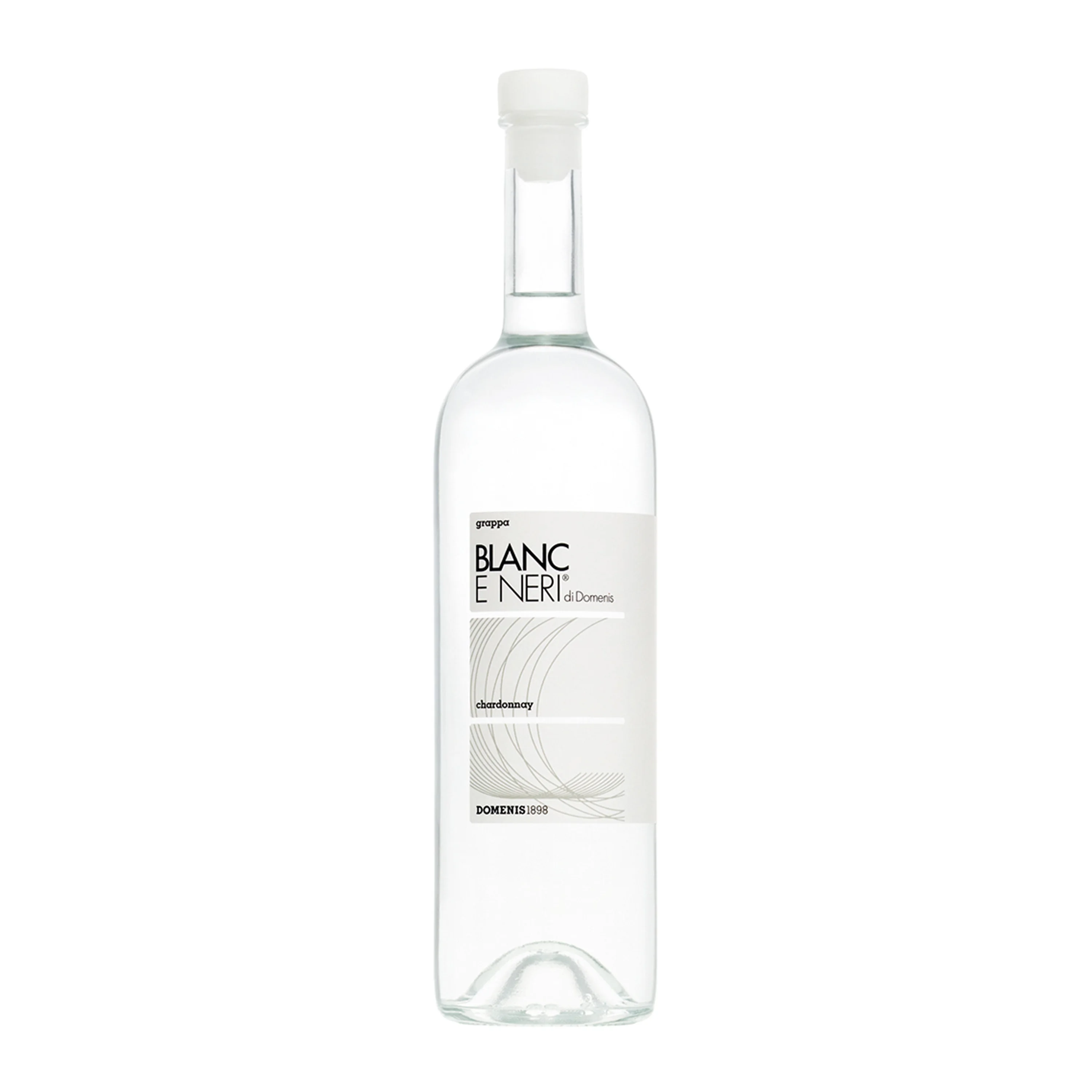 High Quality Italian single varietal Grappa with moderate alcohol content Blanc e Neri Chardonnay 70cl