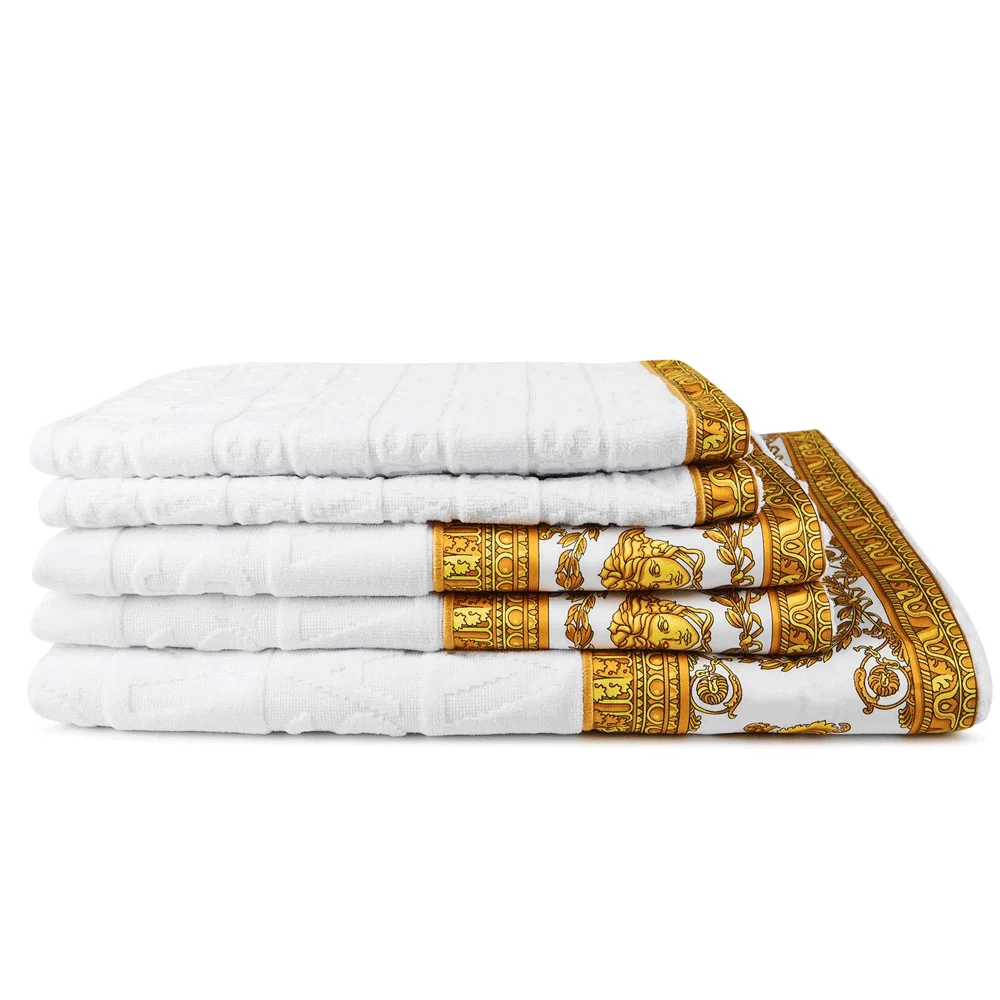 Top Quality Quick Dry Eco Friendly Cotton Hotel Bath Towels Sets / Direct Factory Luxury Customizable Logo Hotel Towels