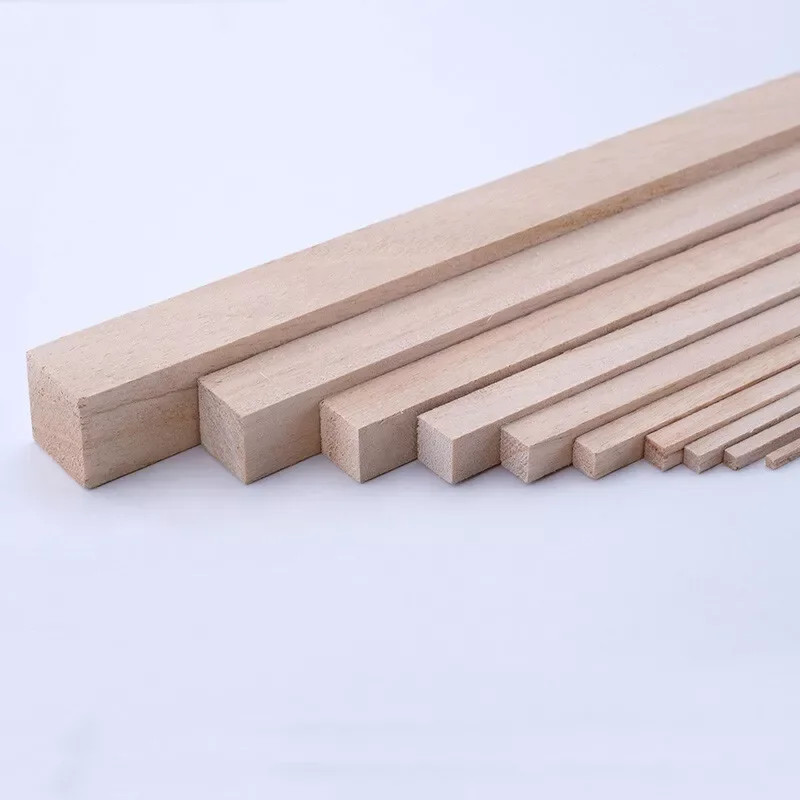 Round & Square Wood Stick Paulownia wood Strip Model DIY Handmade Craft 2mm-30mm