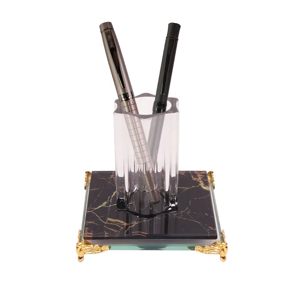 Personalized crystal office desk sets for gift table decor items office stationary