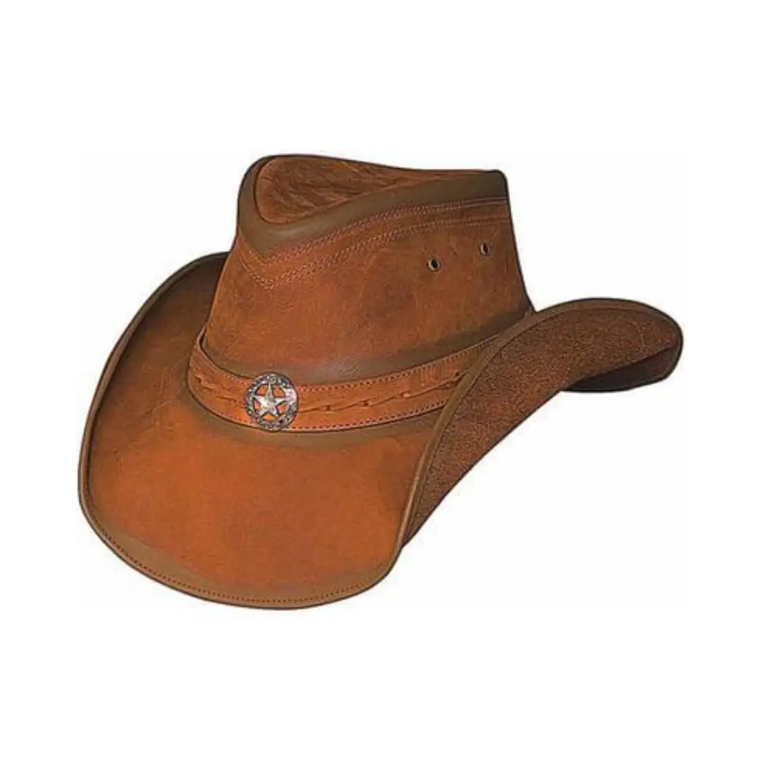 Available Stock Genuine Cow Leather Cowboy hat light In Weight Good Quality Vintage Style Adventurous Hat At Reasonable Prices