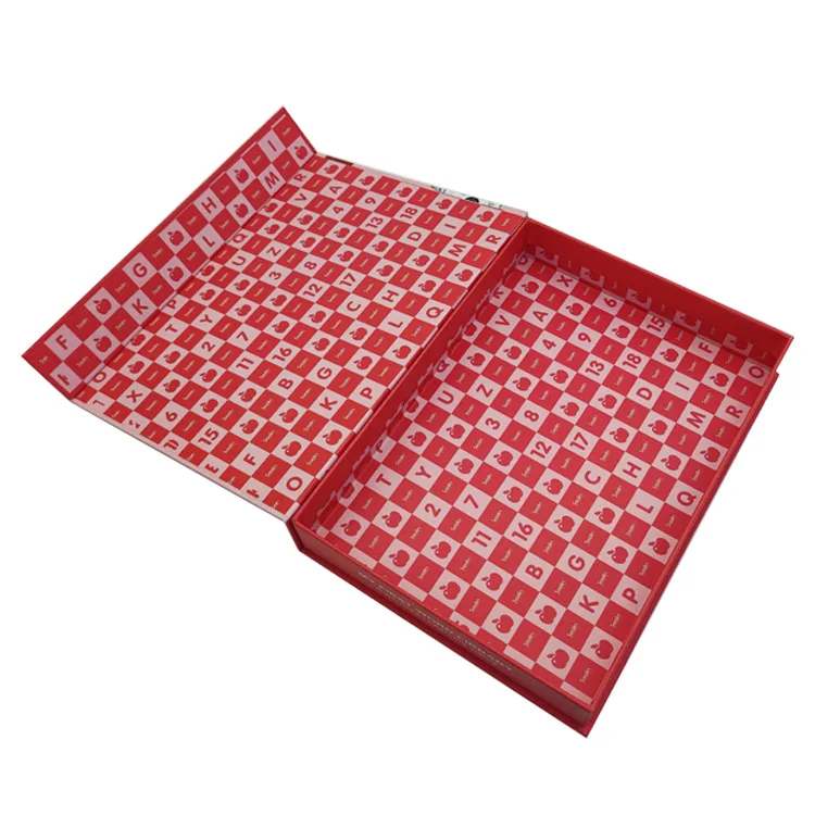 Wholesale Custom Color Printed Paper Low Price Magnetic Closure Kids Toy Playing Cards Book Organizer Box