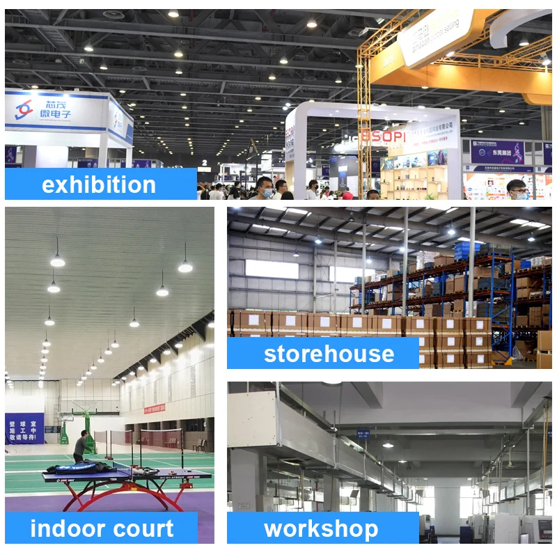 outdoor Industrial Lighting High Bay Light Professional high bay light ufo 100w 150w 200w For Exhibition Warehouse
