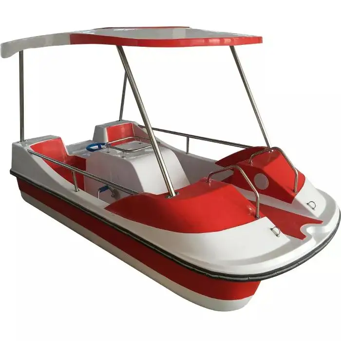 Customized 4 people electric fiberglass water pedalo boat trailer