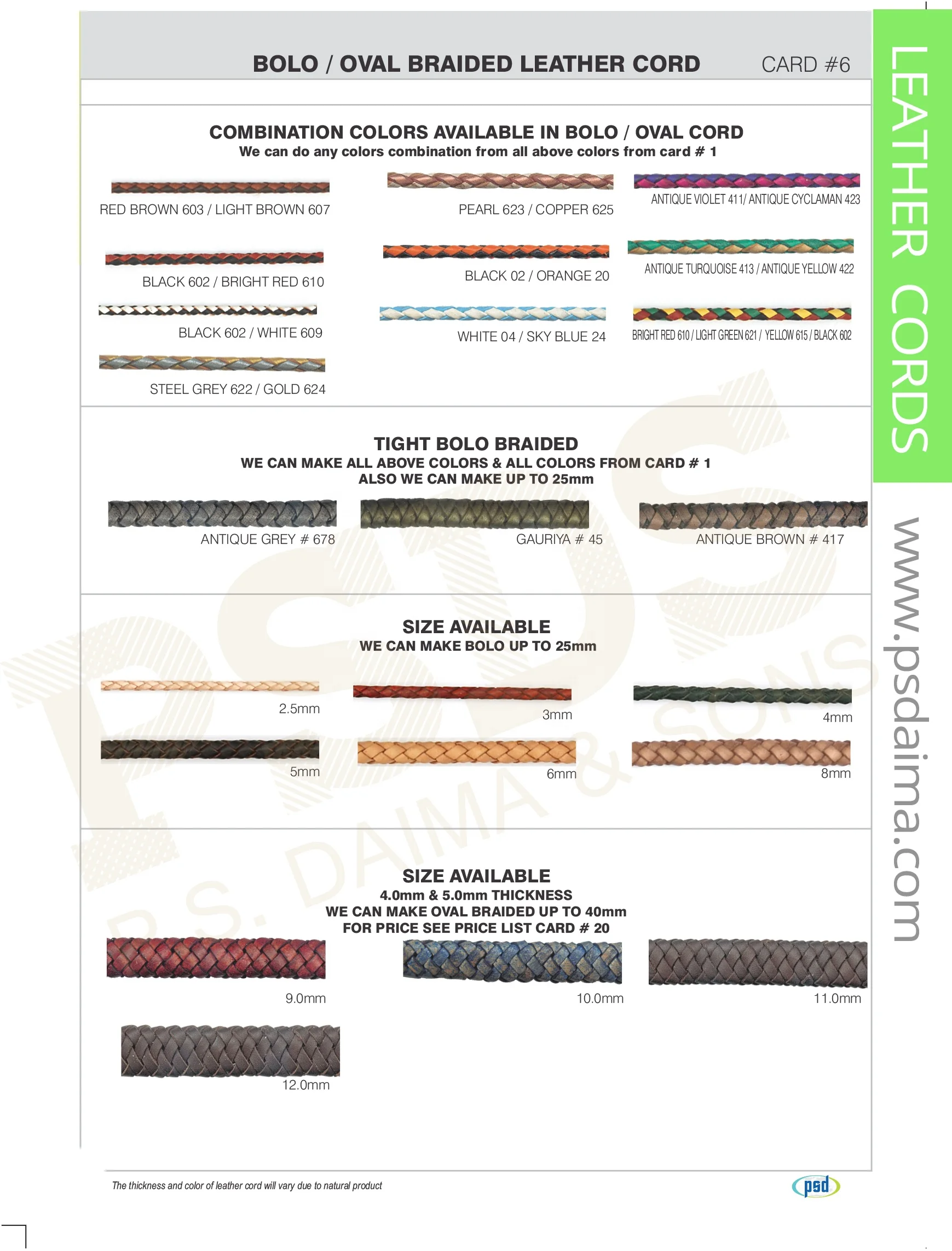 Best Manufacturer Supplier Of Hot Selling Designer Fancy Trendy Leather Cords Multi Color Bolo Braided Leather Cord