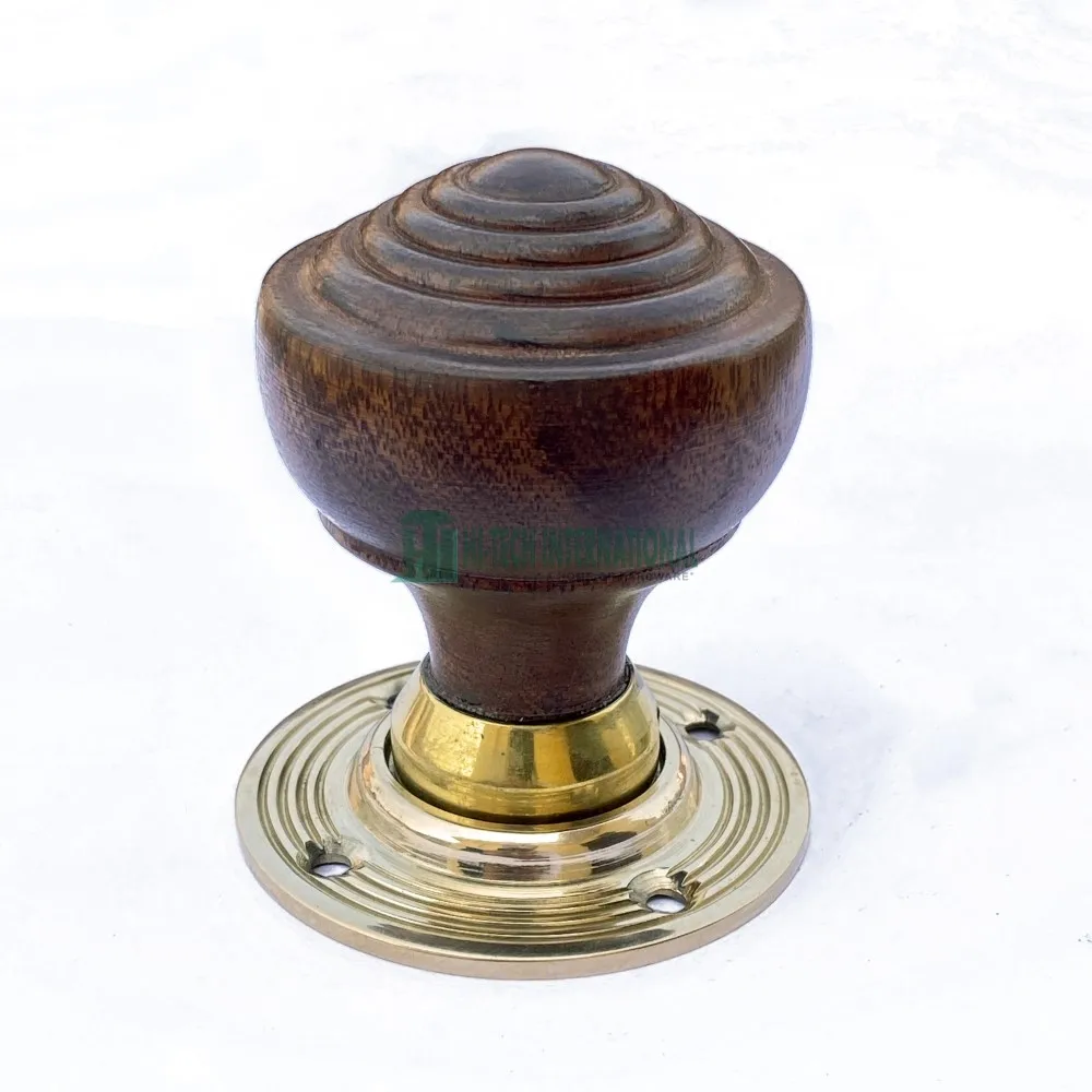 Wooden Ringed Door Knob Period Victorian Hardware Wholesale High Quality Door Handle Manufacturer Bulk