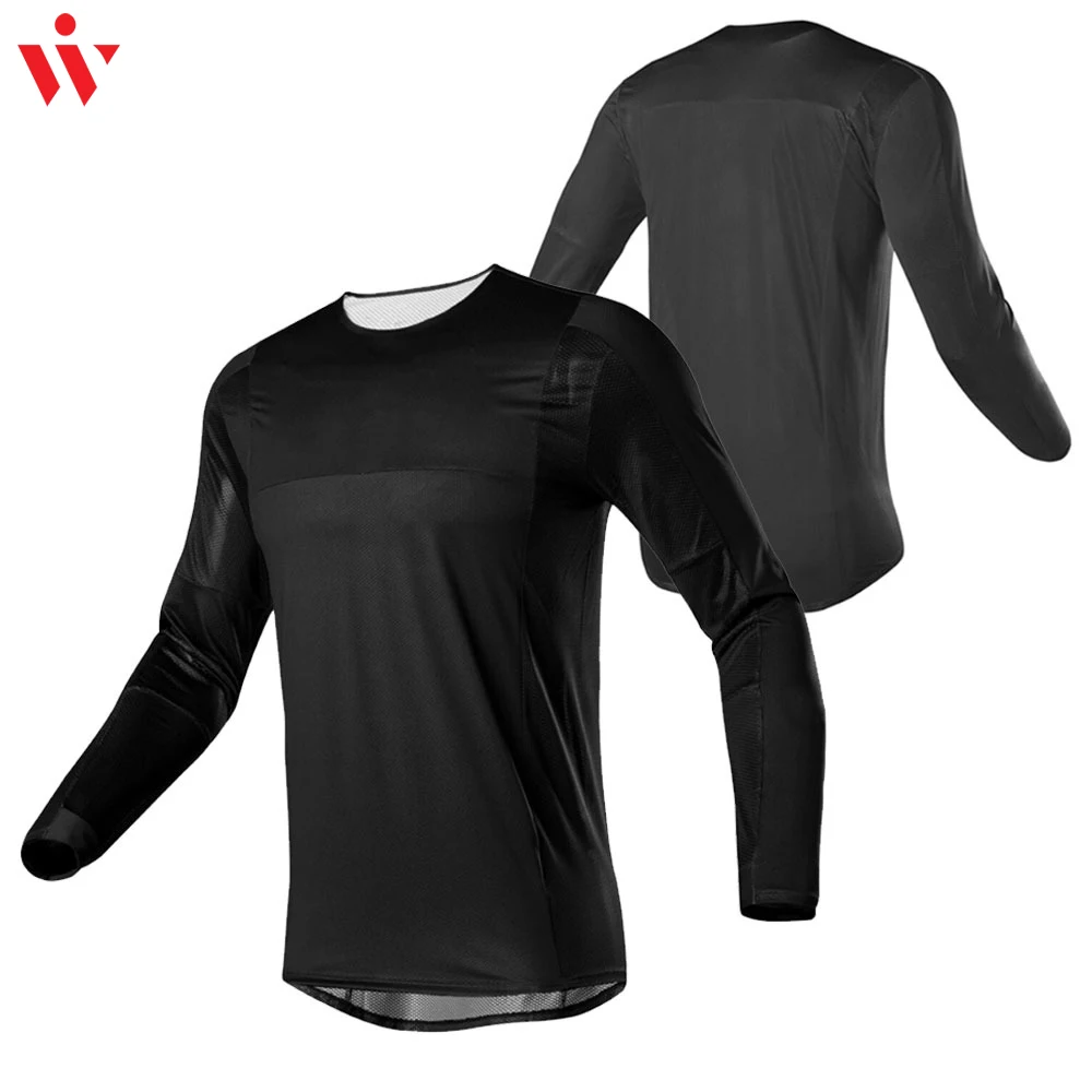 2023 Professional Customized Logo Printing Light Weight Outdoor Racing Wear Motocross Shirt With Full Sleeves