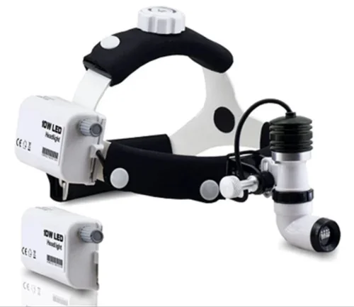 DENTAL SURGICAL HEADLIGHT ENT HEADLAMP LED LIGHT SOURCE WIRELESS 10 WATT MANUFACTURE..