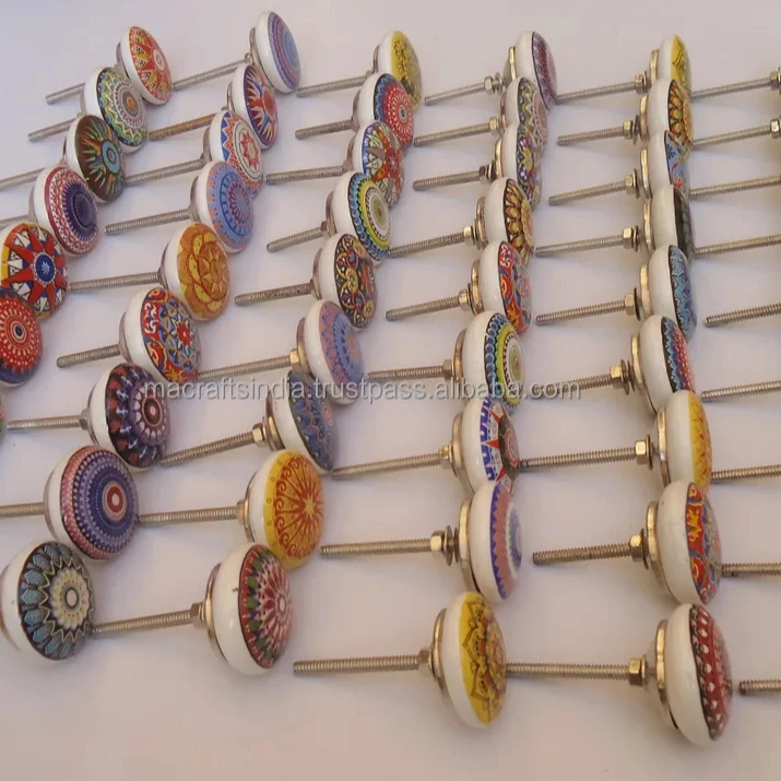 cabinet door knobs Ceramic Door Knobs Vintage  Cupboard Ceramic Pull Handles Ceramic Cabinet Drawer Knobs customized