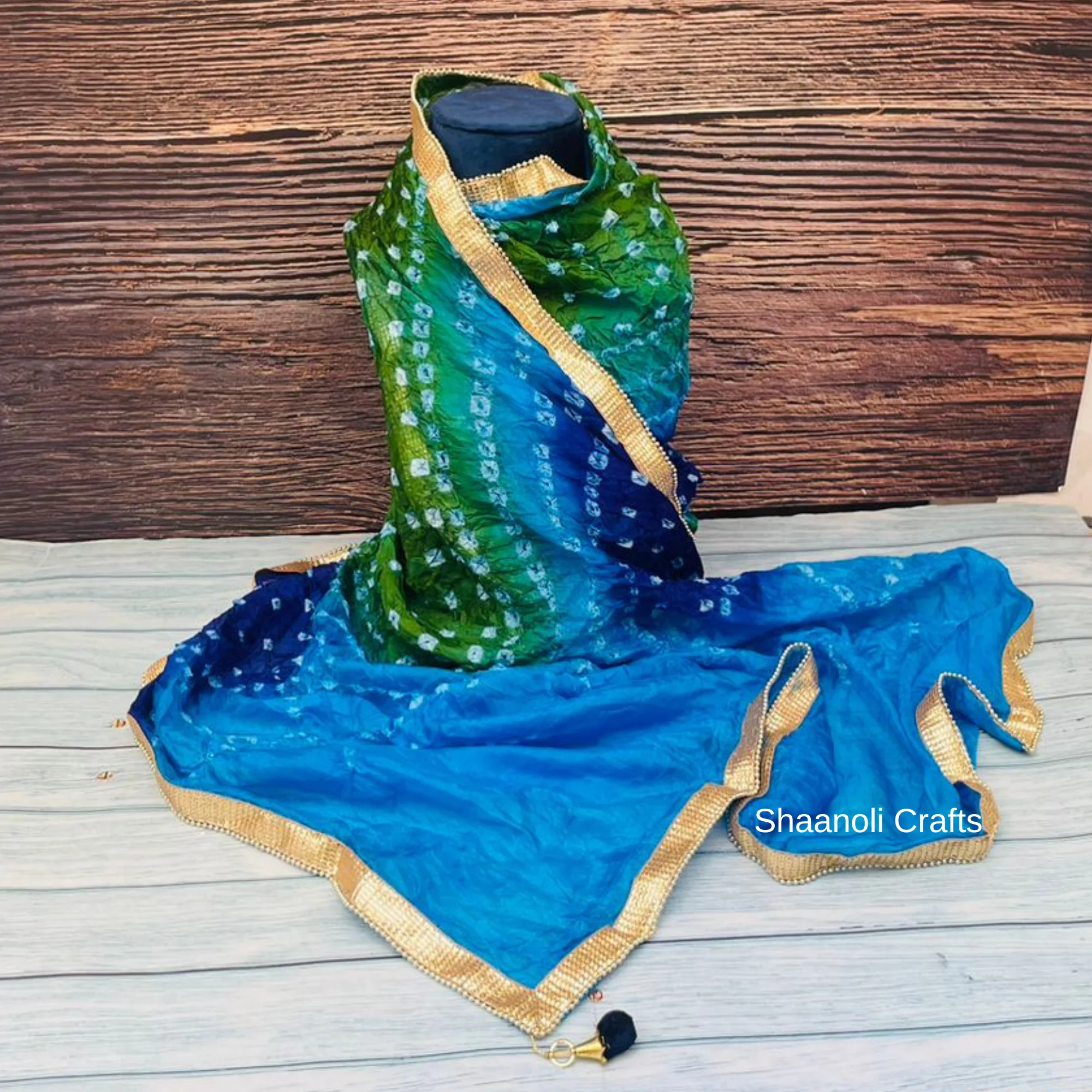 Latest Multi color Handmade Bandhani Silk Dupatta Free Size Dupatta For Women Gift For Her at Best Price