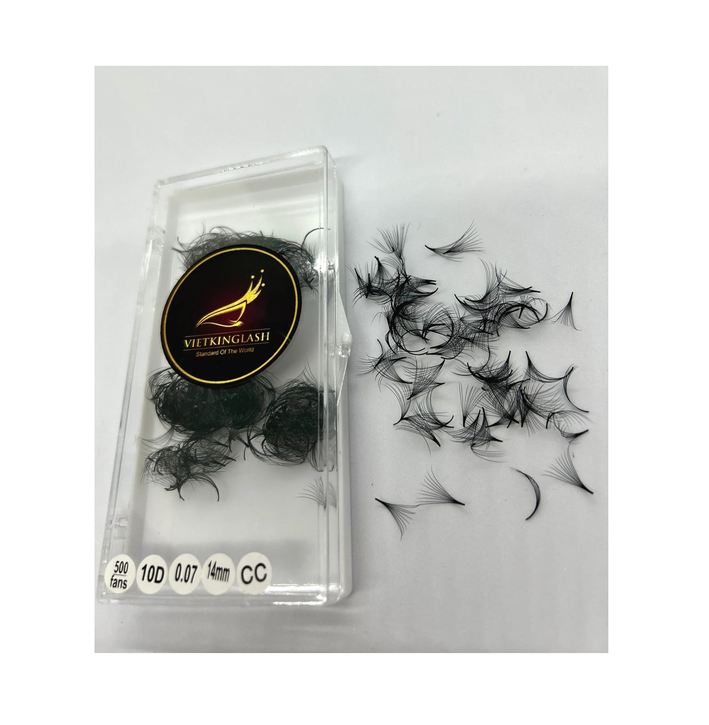 New stock DD curl 12D 14D 16D 20D wispy point base long stem Handmade Silk mink lashes extension premade fans eyelash extensions