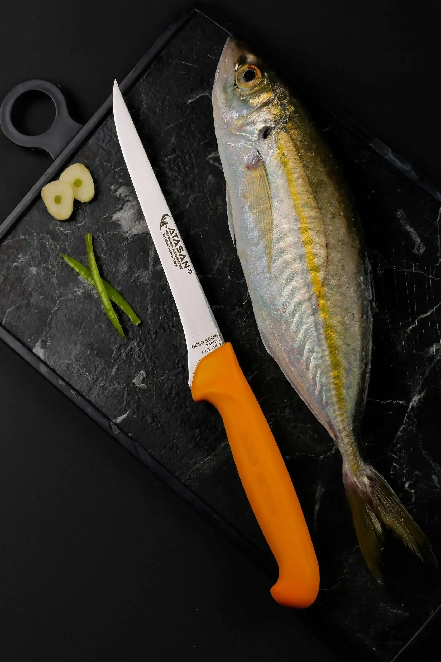 2024 New Arrival Fillet Knife Fish Knife Outdoor Cutter Gold Series Fishing Knives Professional Stainless Steel German Steel