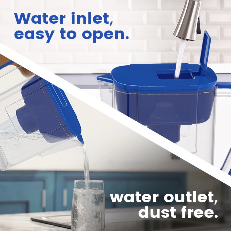 Compatible Classic Water Filter Jug  2 Months Service Life 4.4L Large Water Filter Pitcher