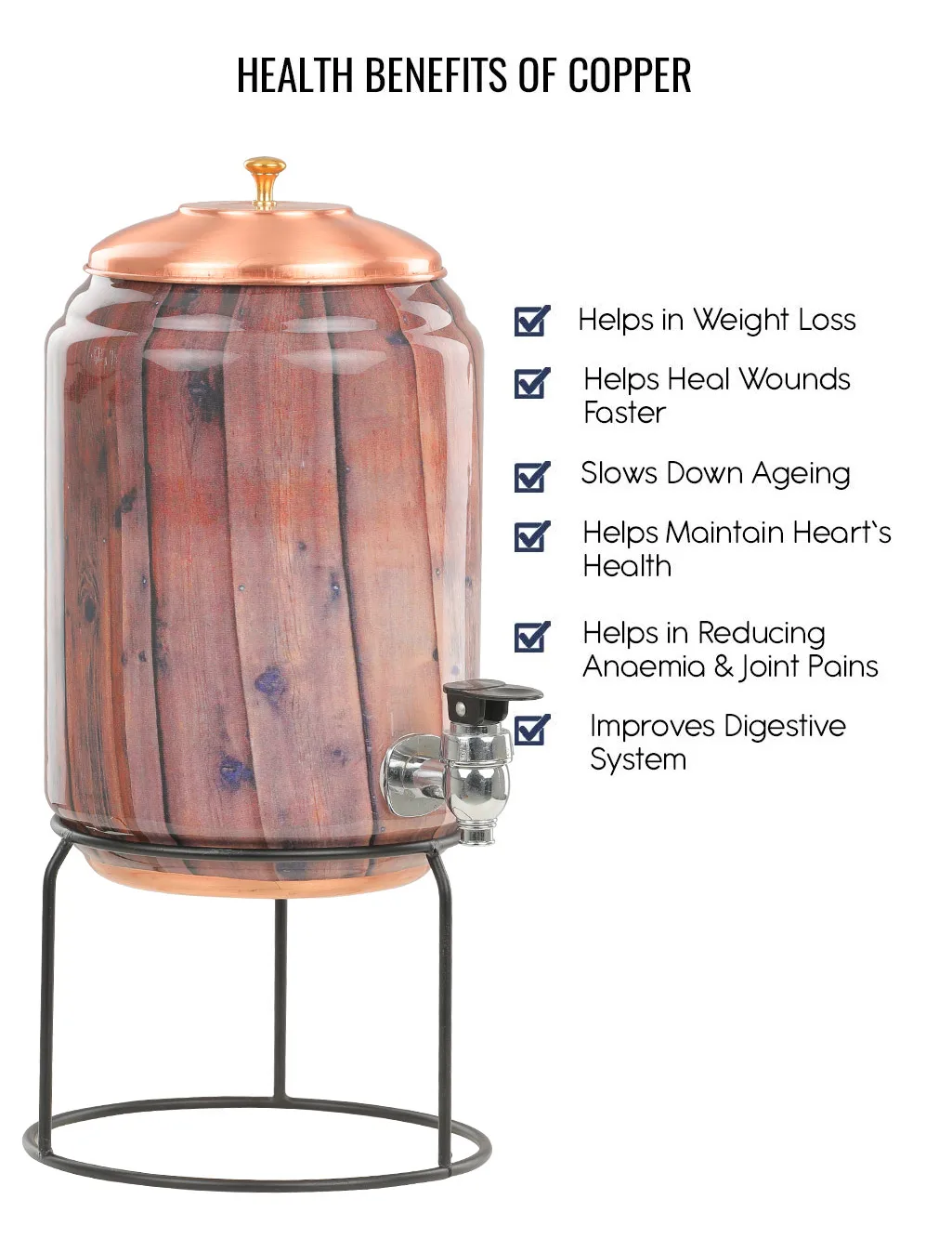 Hot selling Stand Copper Water Dispenser Enamel Printed Wholesale Product water healthy dispenser for good health