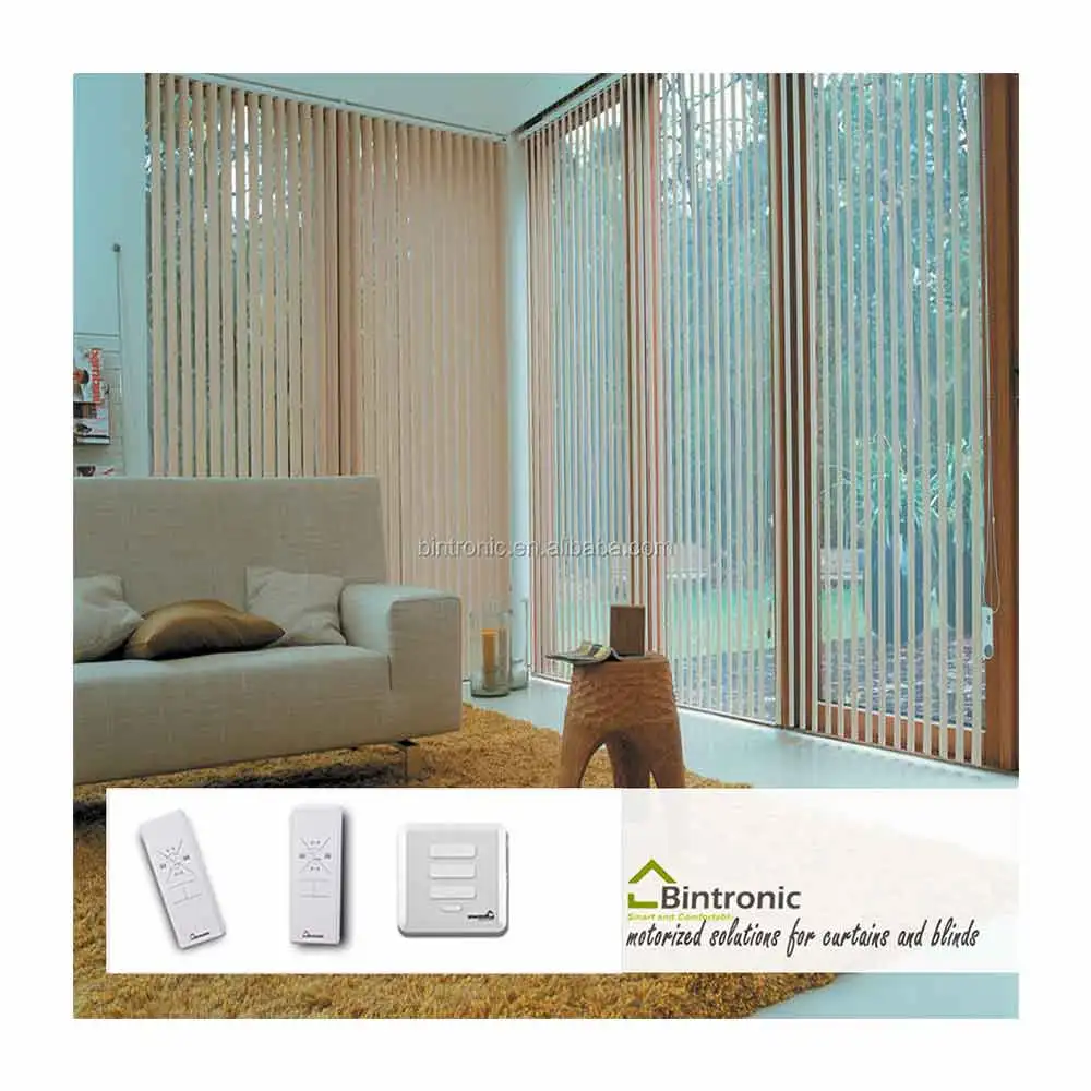 Bintronic Taiwan Window Blind Vertical Blind Automation For Smart Home Motorized Vertical Blinds
