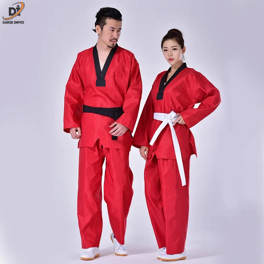 Factory Made Taekwondo Uniform with Wholesale Custom Logo, Plus Size Martial Arts Taekwondo Uniform