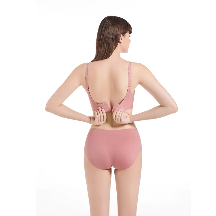 Sexy Basic Thin Breathable Comfort ABC Cup Pink Women UnderWear High Stretch Sports Gym Yoga Seamless Bra