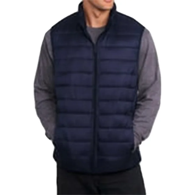 Мужской Зимний Легкий жилет Повседневный хлопковый стеганый с пуховиком и логотипом водонепроницаемая куртка без рукавов больших размеров