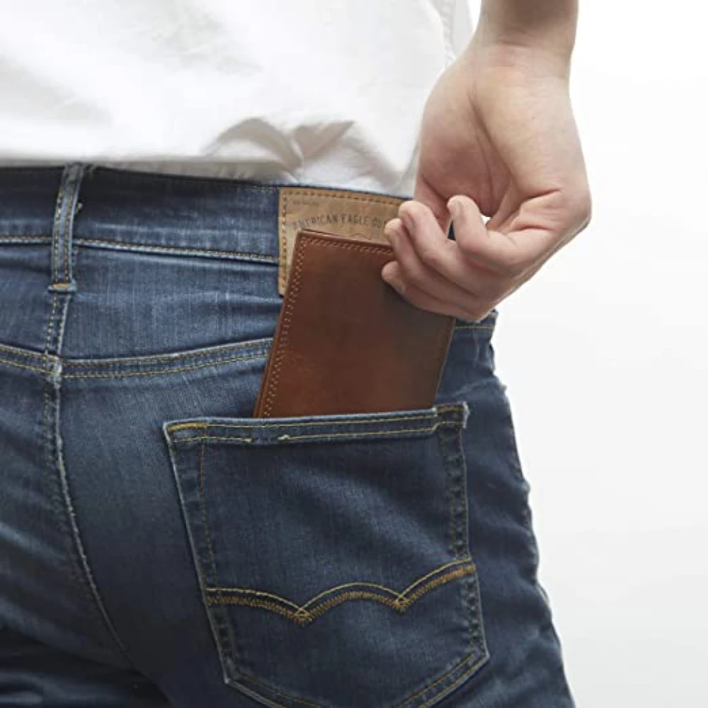 personalized pu leather id business card holder 2 fold wallet with metal money clip for man