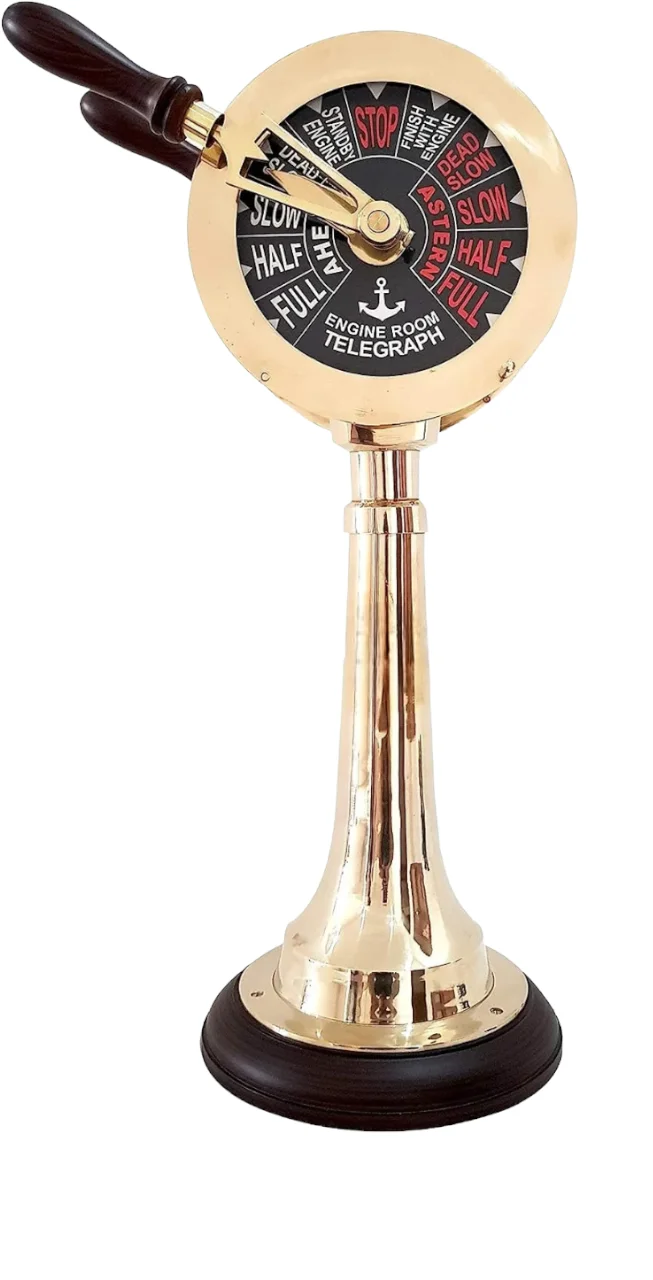 Latest durable Collectible Marine Brass Telegraph Nautical Designer Metal Crafts Pen Holder Nautical Vintage Style Telegraph