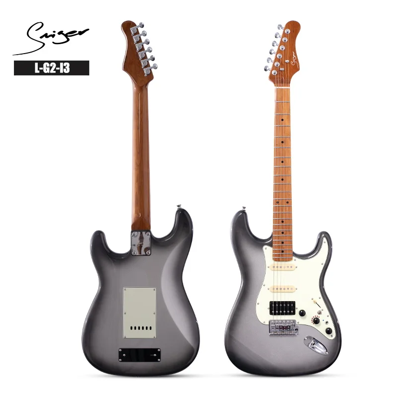 Smiger new arrival poplar body roasted maple intelligent Multi-functional 8 channel built-in effects L-G2-i3 electric guitar