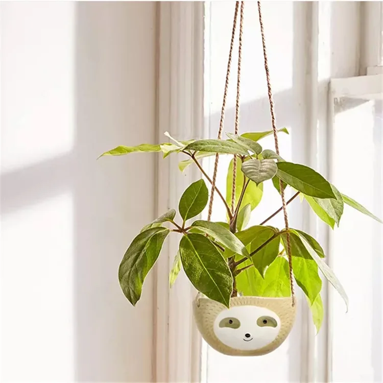 hot selling hanging ceramic large diameter succulent pot special stone flower pot