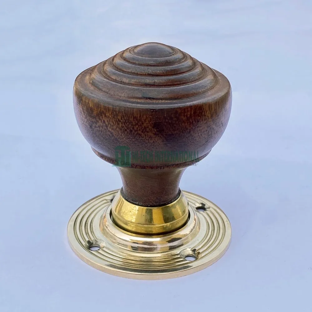 Wooden Ringed Door Knob Period Victorian Hardware Wholesale High Quality Door Handle Manufacturer Bulk