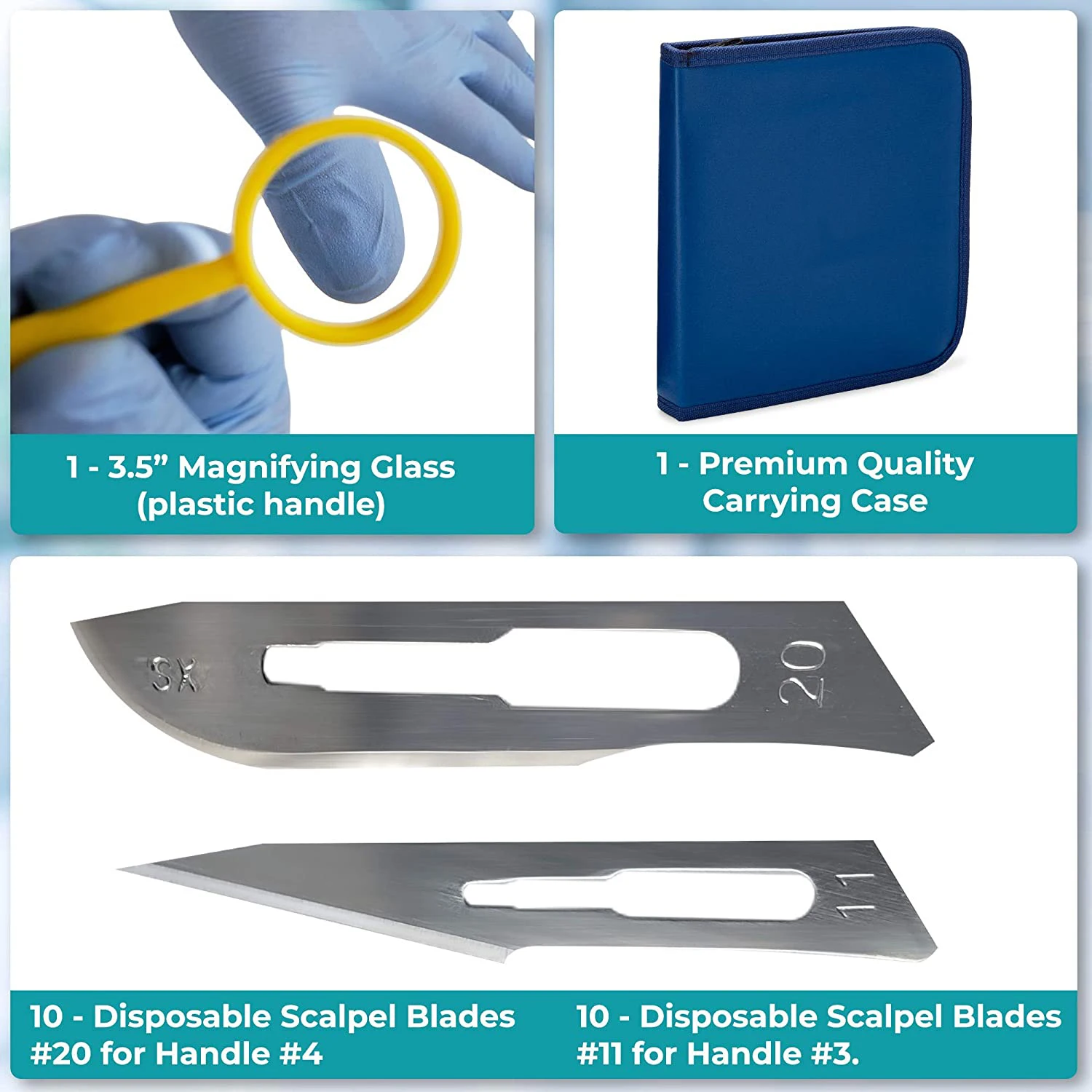 177 PCS Advanced Premium Veterinary Surgical Instrument Kit Including Scissors Needle Holder Hemostat Forceps Tweezers Scalpel