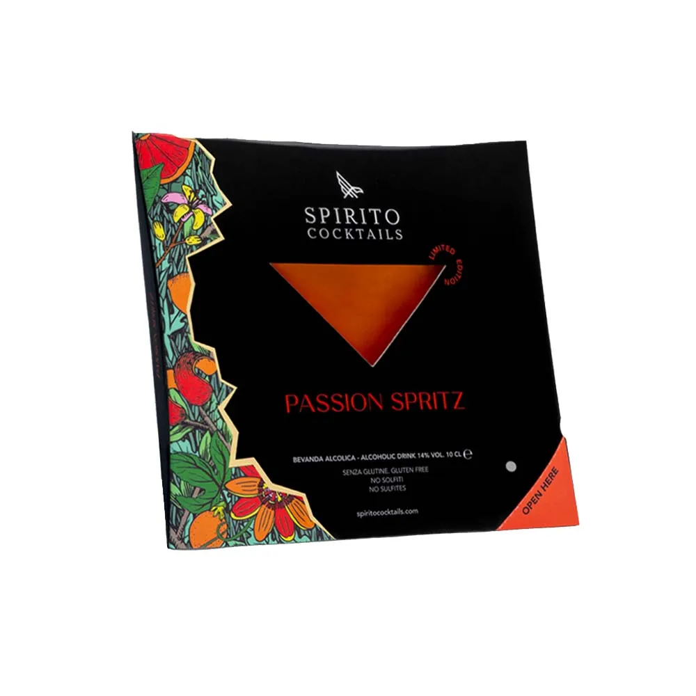 Most famous Italian Cocktail for Aperitif Passion Spritz balanced by a mixologist Ready to Drink