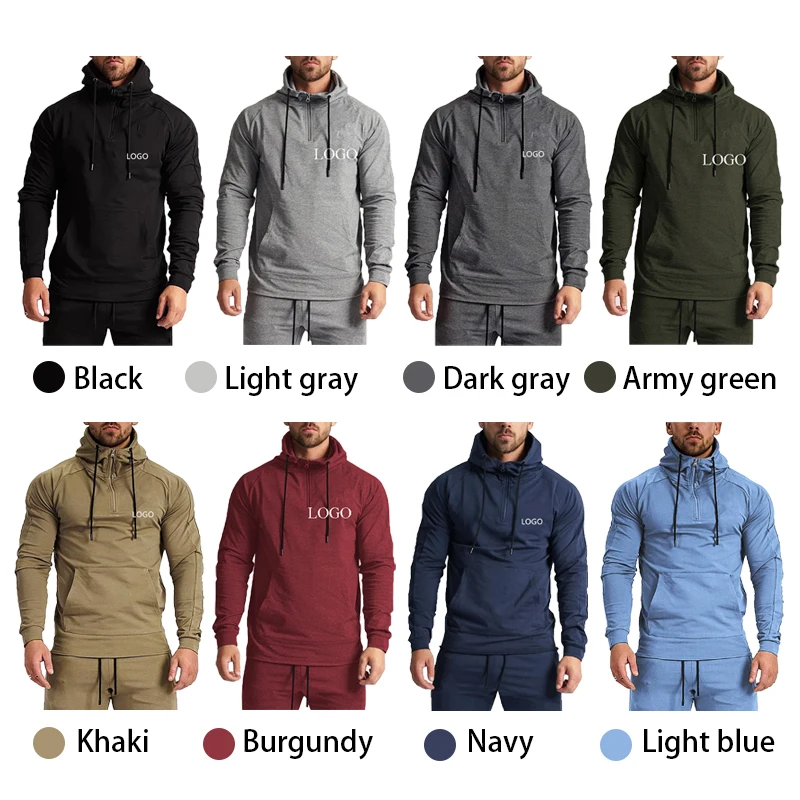 Custom Fashion Cotton Street Wear Sweatshirt Slim Fit Men Zip Up Hoodie StreetWear