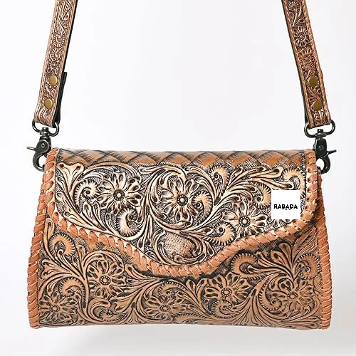 Clutch Hand Tooled Genuine Leather Western Women Bag Handbag Purse Leather Clutch Bag Clutch Purse