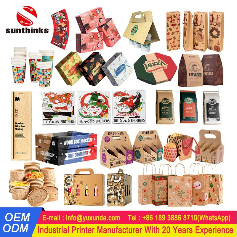 Sunthinks A3 Size Paper Bags Printer Small Corrugated Box Printer 30cm Mini Digital Single Pass Printer 12in Printing Machine