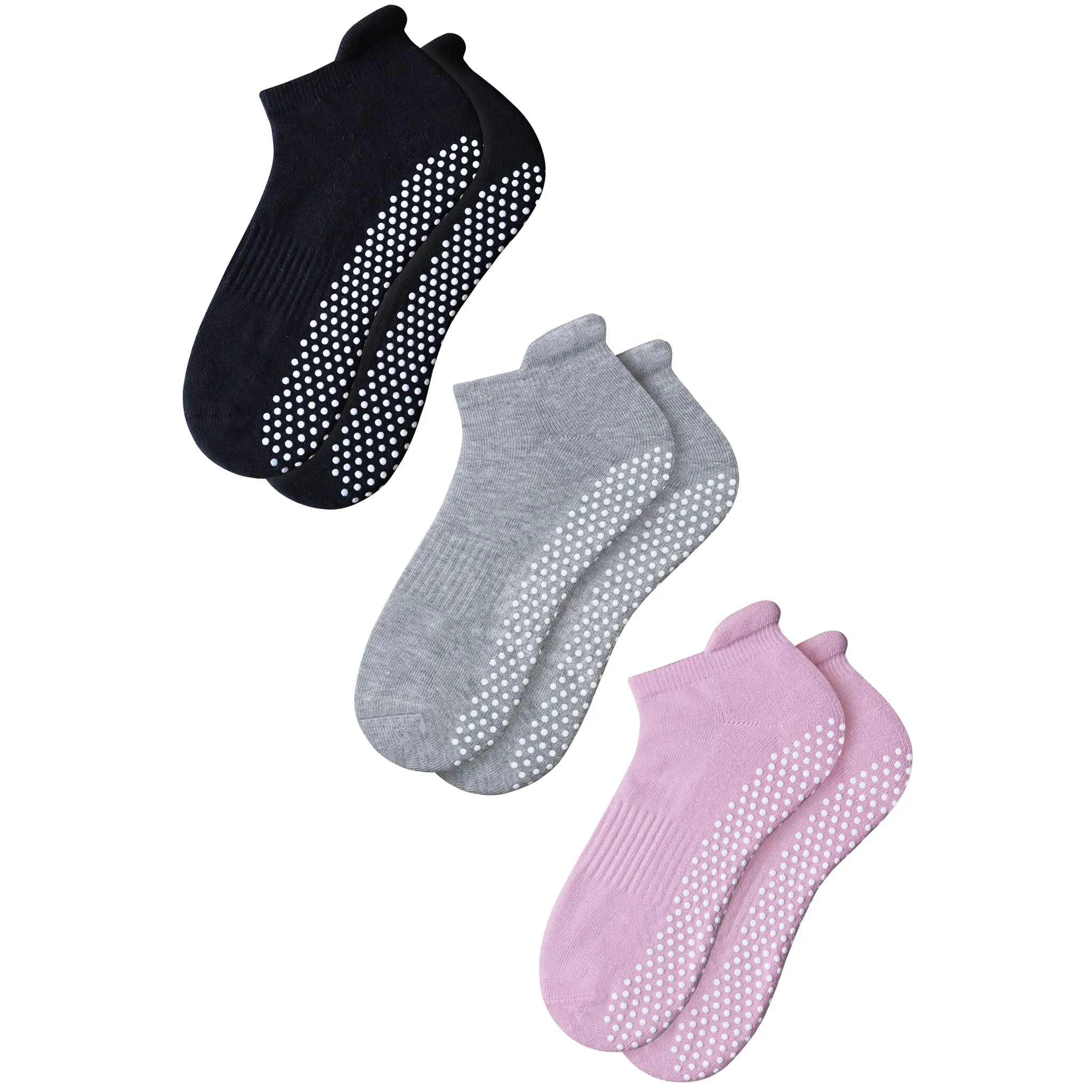 RATIVE Anti Slip Non Skid Barre Yoga Pilates Hospital Socks with grips for Adults Men Women