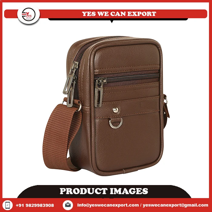 Designer Sling Bag Men Crossbody Shoulder Bag Indian Vintage Handmade Leather Unisex Sling Leather Messenger Bag For Sale