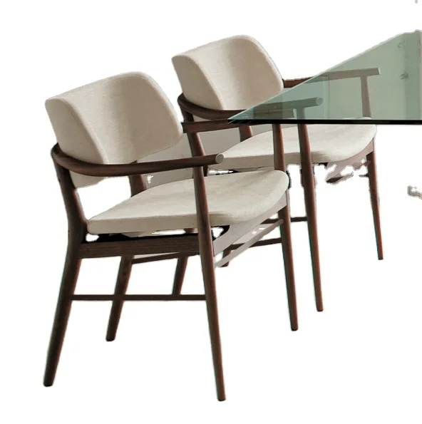 Traditional modern furniture dining room wood Nissa armchair upholstered dining chairs modern luxury