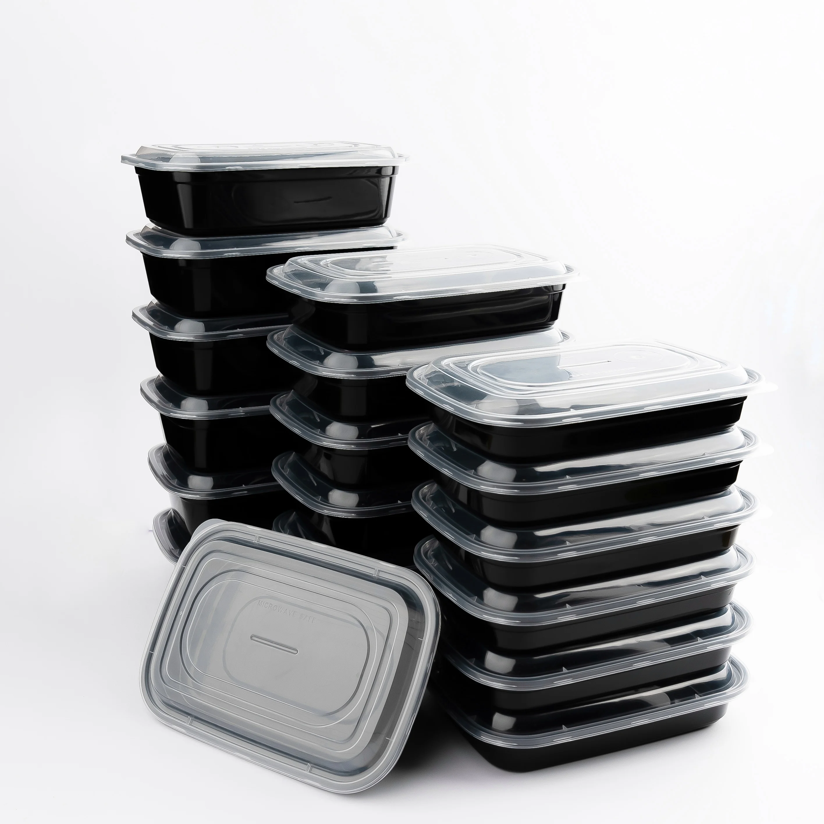 Plastic Package Box Manufacture Cube Rectangular container Microwavable 750 ml with transparent lid at cheap price