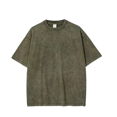 New style 2024 Oversize Manufacturer Casual Vintage Heavyweight High Quality 100% Cotton Acid Wash Sun Faded T Shirts OEM