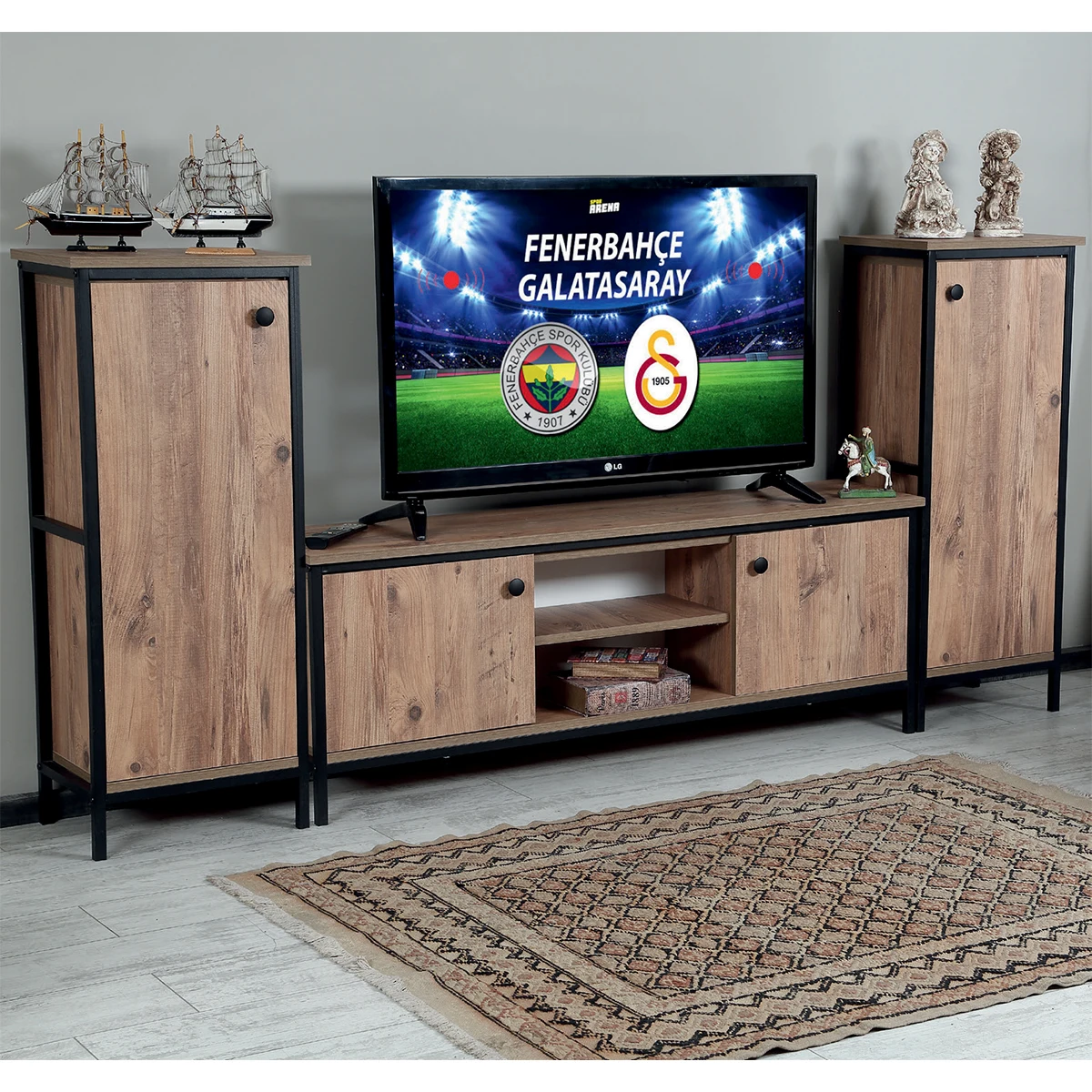 Wood Hotel Furniture Console Television Table Tv Stands Modern Luxury Set console with Cabinet For Living Room