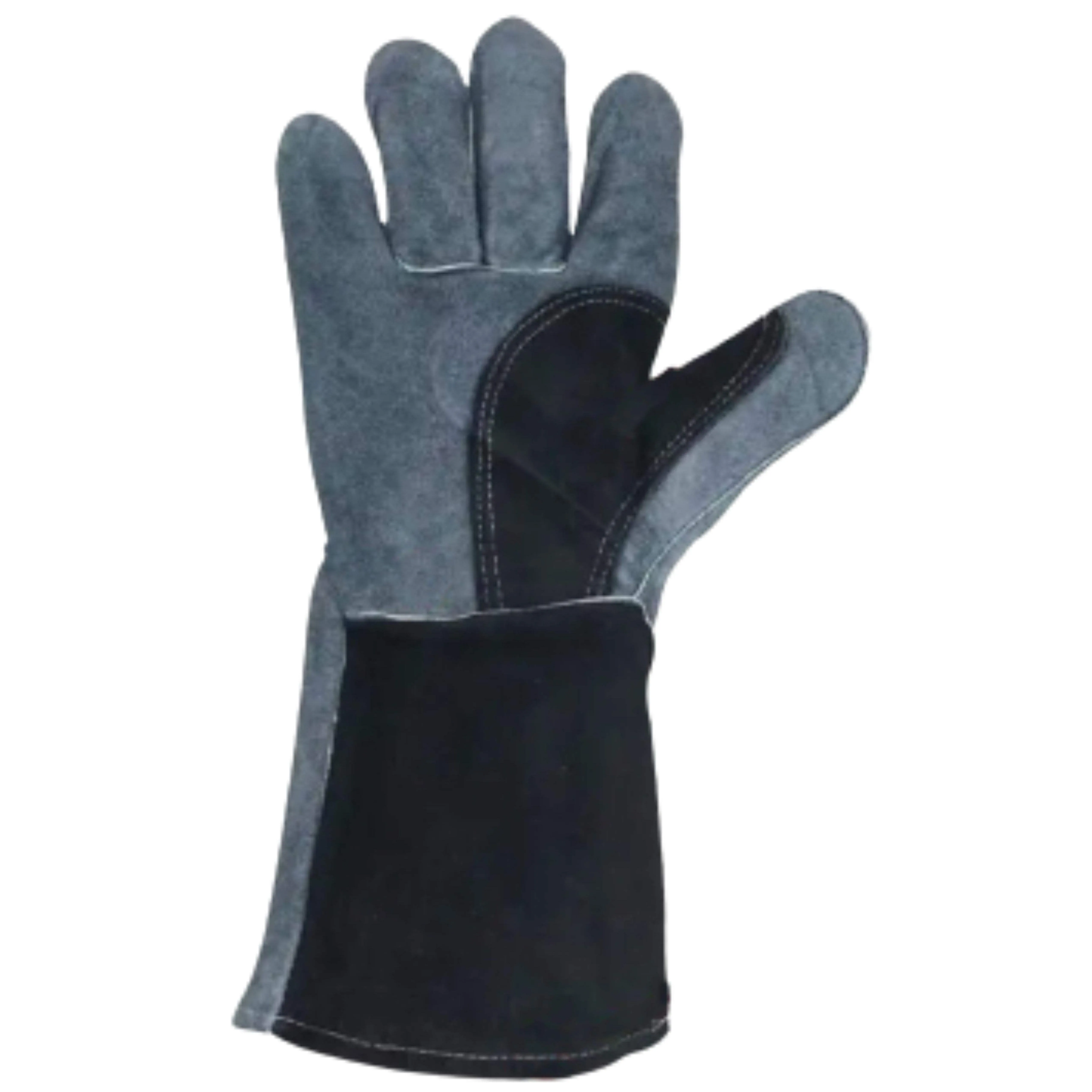 Heavy Duty Cowhide Split Leather Welding Gloves Fire Resistant Heat and Abrasion Spark Protected for Industrial Safety Use