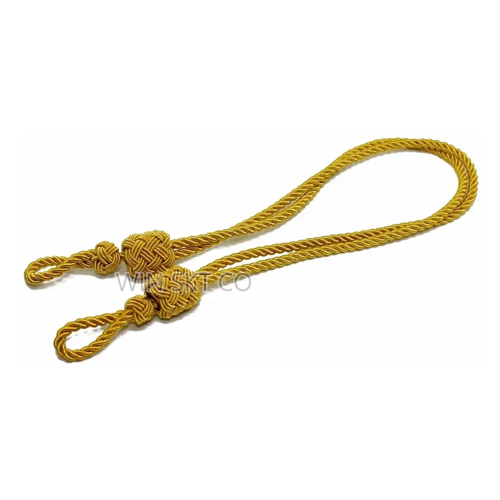 Custom Made Metal Bullion Wire for Silk Hats round Pattern Office Straps Braided Finish for Garments Made in Pakistan