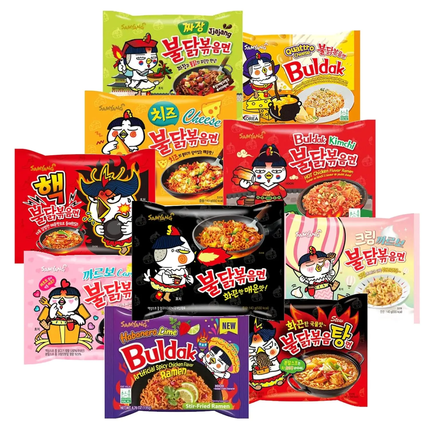 Hot Buldok South Korea Ramen Wholesale Price Hot Chicken Flavor Popular Halal Instant Noodles Hot Instant Noodles