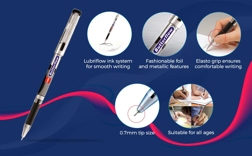 Рекламные высококачественные пластиковые шариковые ручки с металлическим зажимом 0 7 мм шариковая ручка индивидуальным логотипом синие Черные чернила Шариковая