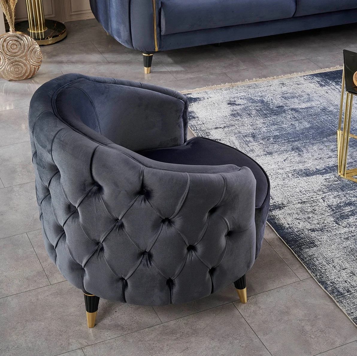 Sofa Comfortable Living Room Furniture Sectional Lounge New Style Modern Combination Luxury Couch Chesterfield Hotel Apartment